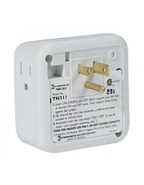 TN311K - 15 Amp Indoor Plug-In Timer - Premium Heavy Duty