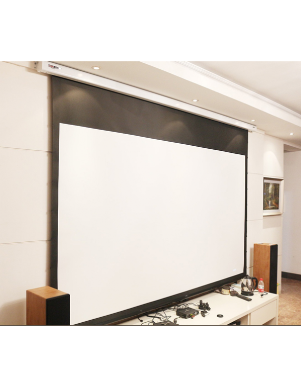 Screen of projector 84 inch electric projector screen 16:9 screen wall hanging screen household HD screen projection screen glass fiber cable screen he03